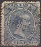 Spain 1889 Castaño 25 CTS Azul Edifil 221. España 1889 221 u. Subida por susofe